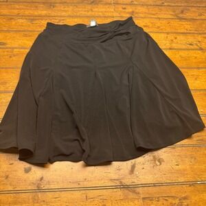 Apt 9‎ Petite Black Knot Front Flared Skirt Women's Size PM